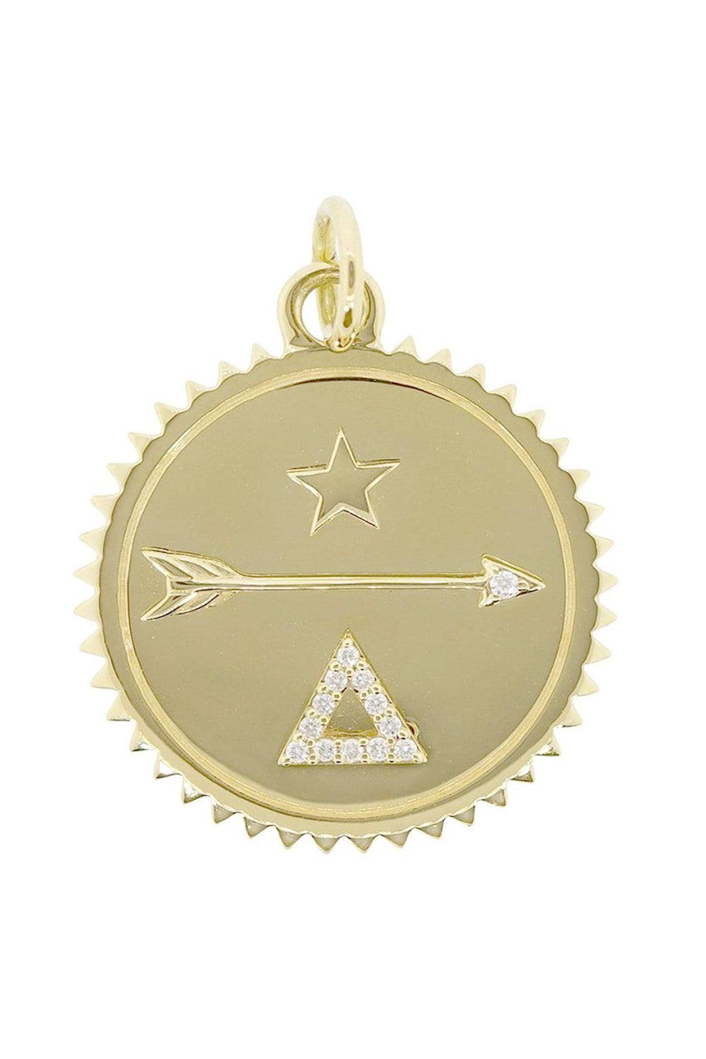 Large Dream Medallion-YELLOW GOLD-JEWELRYFINE JEWELPENDANT-FOUNDRAE