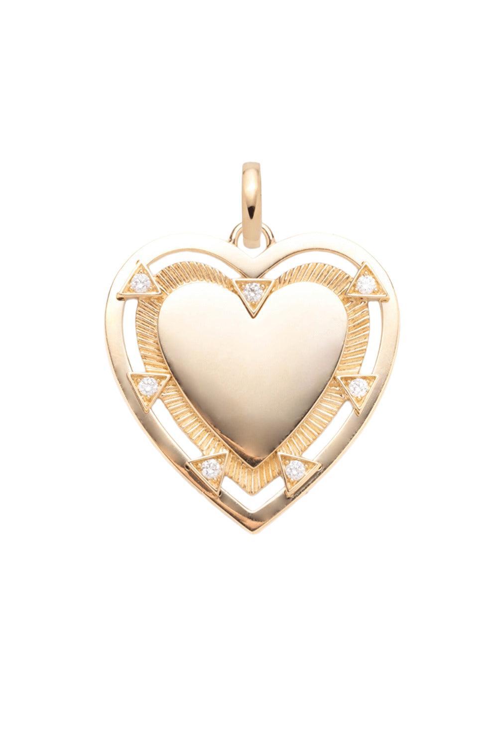 Heart - True Love Engravable Large Heart Medallion-YELLOW GOLD-JEWELRYFINE JEWELPENDANT-FOUNDRAE