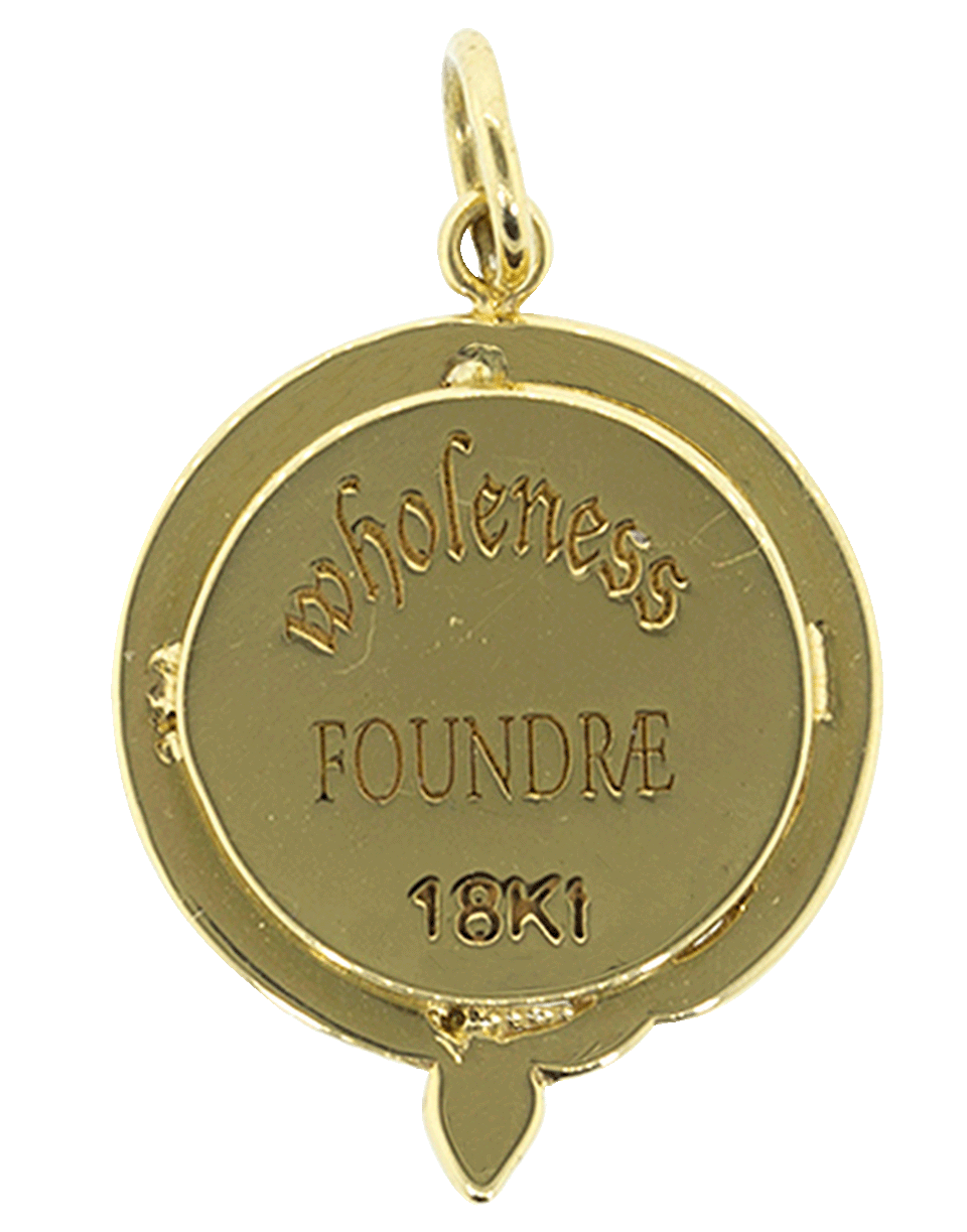 FOUNDRAE-15mm White Wholeness Pendant-YELLOW GOLD