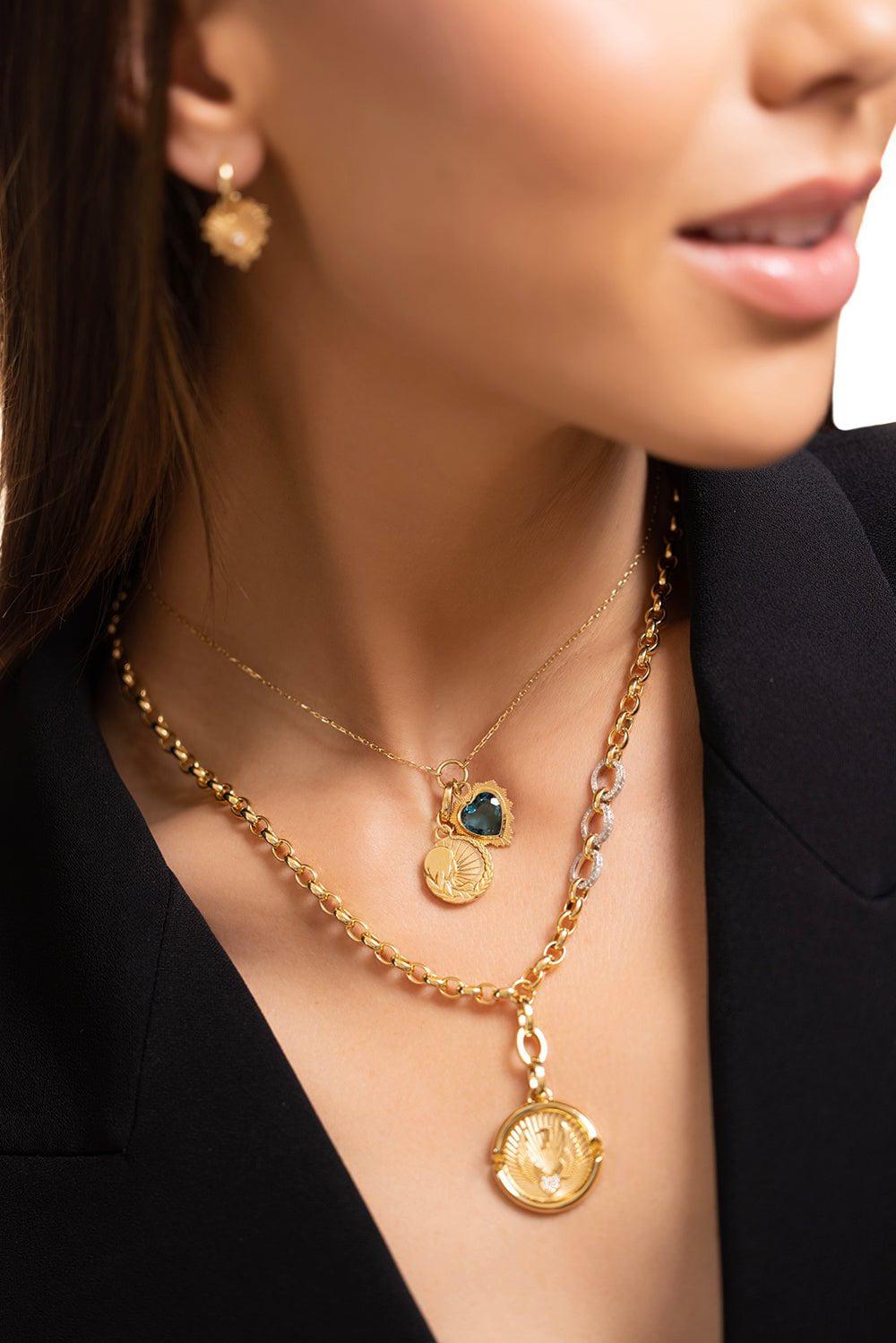 FOUNDRAE-Baby Virgo Medallion-YELLOW GOLD
