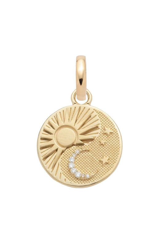 Diamond Balance Baby Medallion - Yellow Gold-YELLOW GOLD-JEWELRYFINE JEWELPENDANT-FOUNDRAE