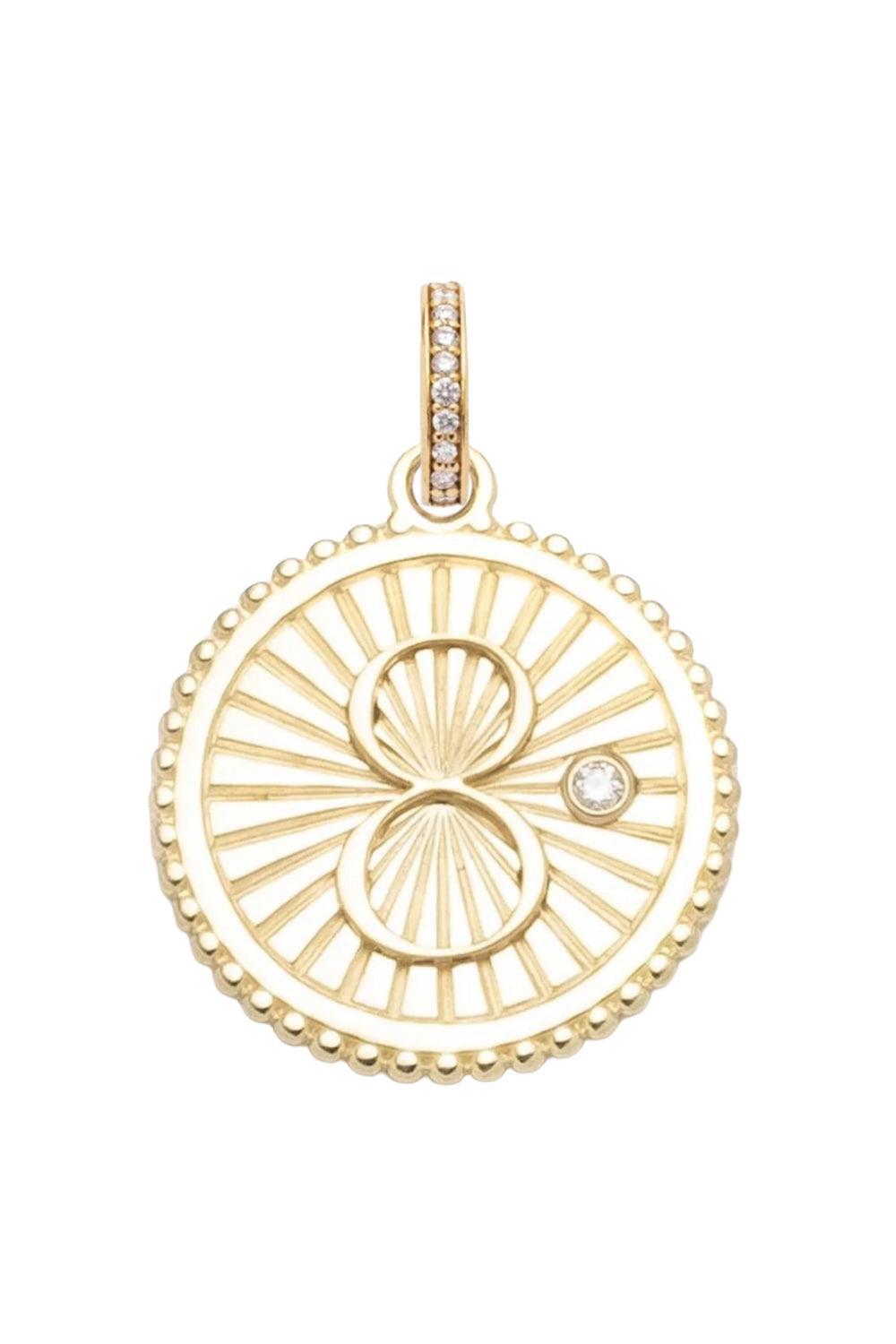 Diamond Karma Medium Medallion-YELLOW GOLD-JEWELRYFINE JEWELPENDANT-FOUNDRAE