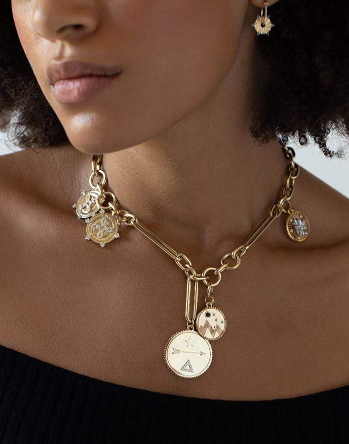 FOUNDRAE-Earth Badge Medallion-YELLOW GOLD