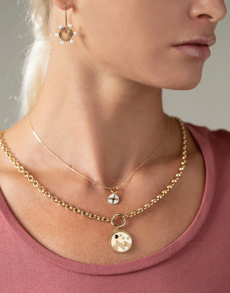 FOUNDRAE-Earth Badge Medallion-YELLOW GOLD