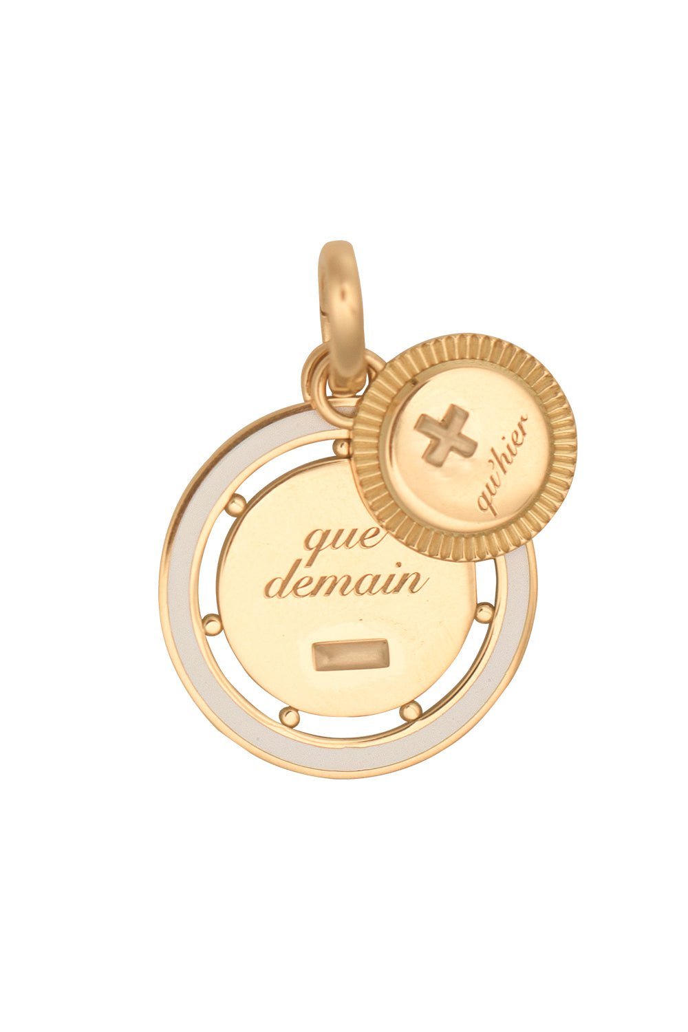 FOUNDRAE-Ever Growing - Vivacity Couplet Cream Medallion-YELLOW GOLD