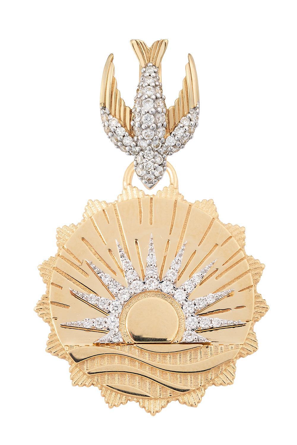 Internal Compass - Diamond Medium New Beginnings Butterfly Annex Medallion-YELLOW GOLD-JEWELRYFINE JEWELPENDANT-FOUNDRAE