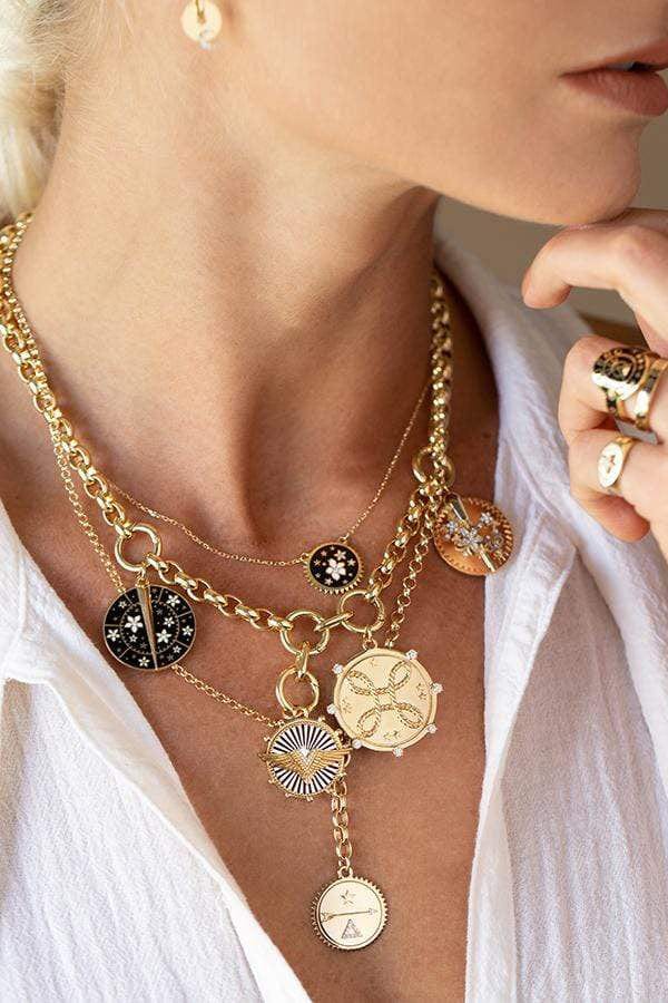 FOUNDRAE-Large True Love Medallion-YELLOW GOLD