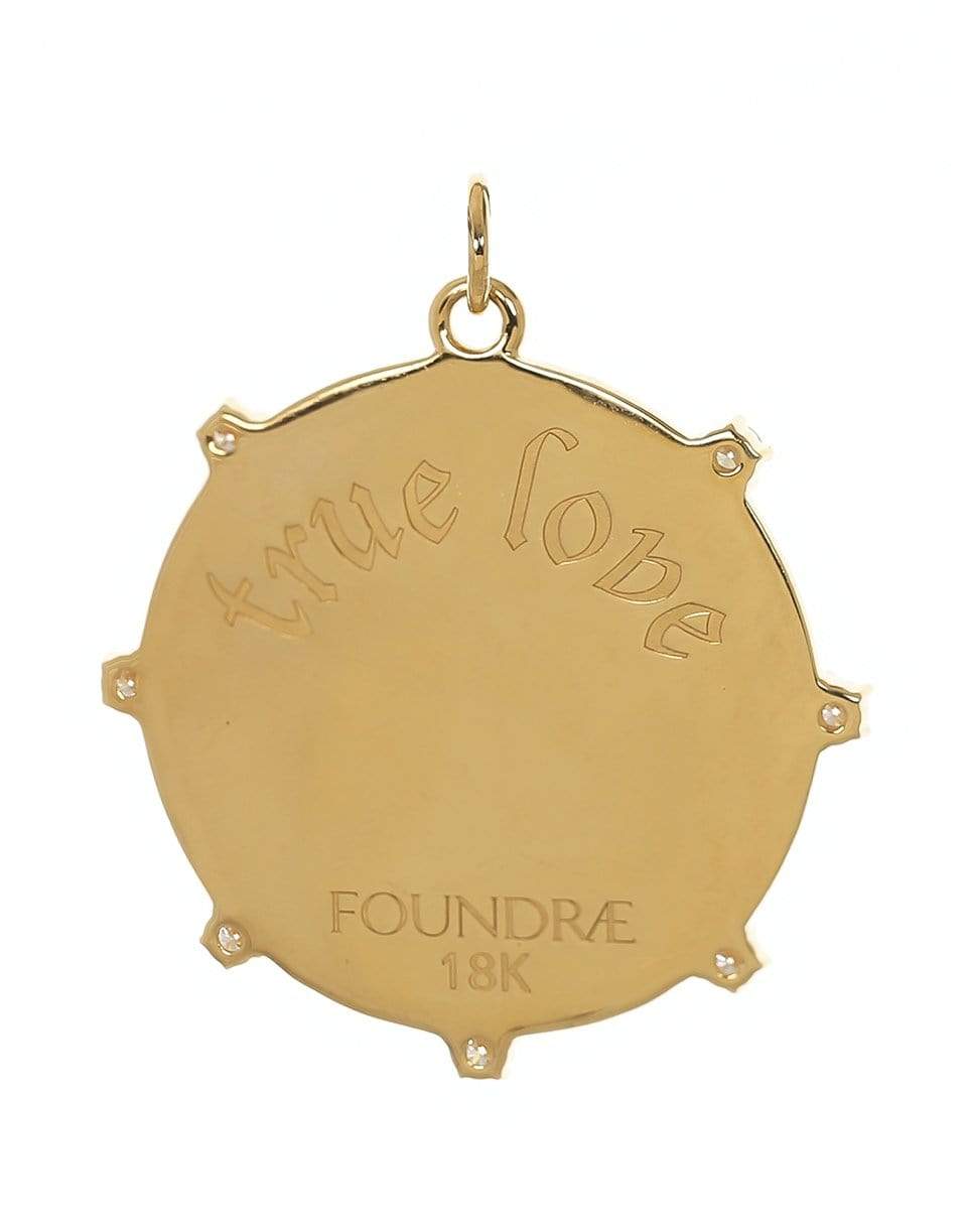 FOUNDRAE-Large True Love Medallion-YELLOW GOLD