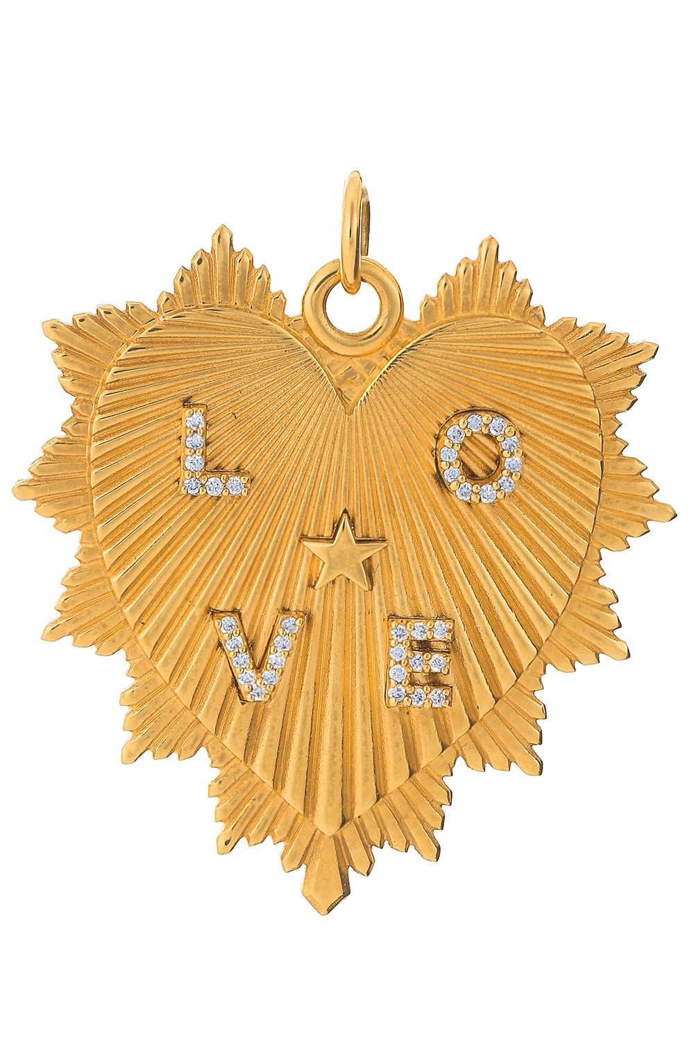 FOUNDRAE-Love Oversized Heart Pendant-YELLOW GOLD