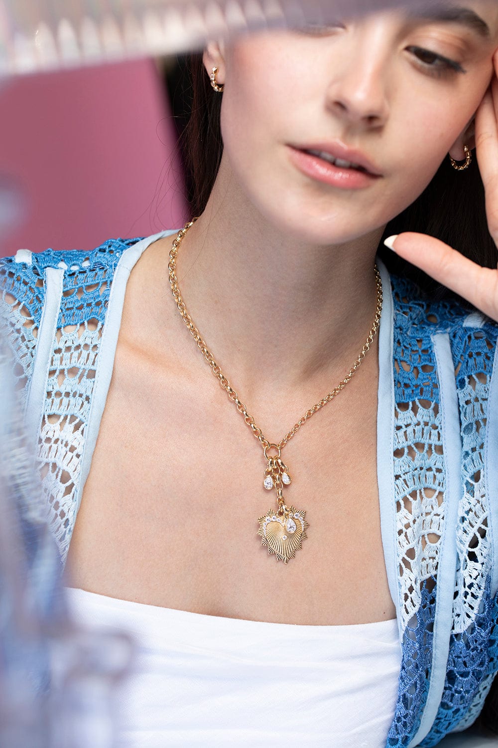 FOUNDRAE-Medium Diamond Forever Always Pendant-YELLOW GOLD