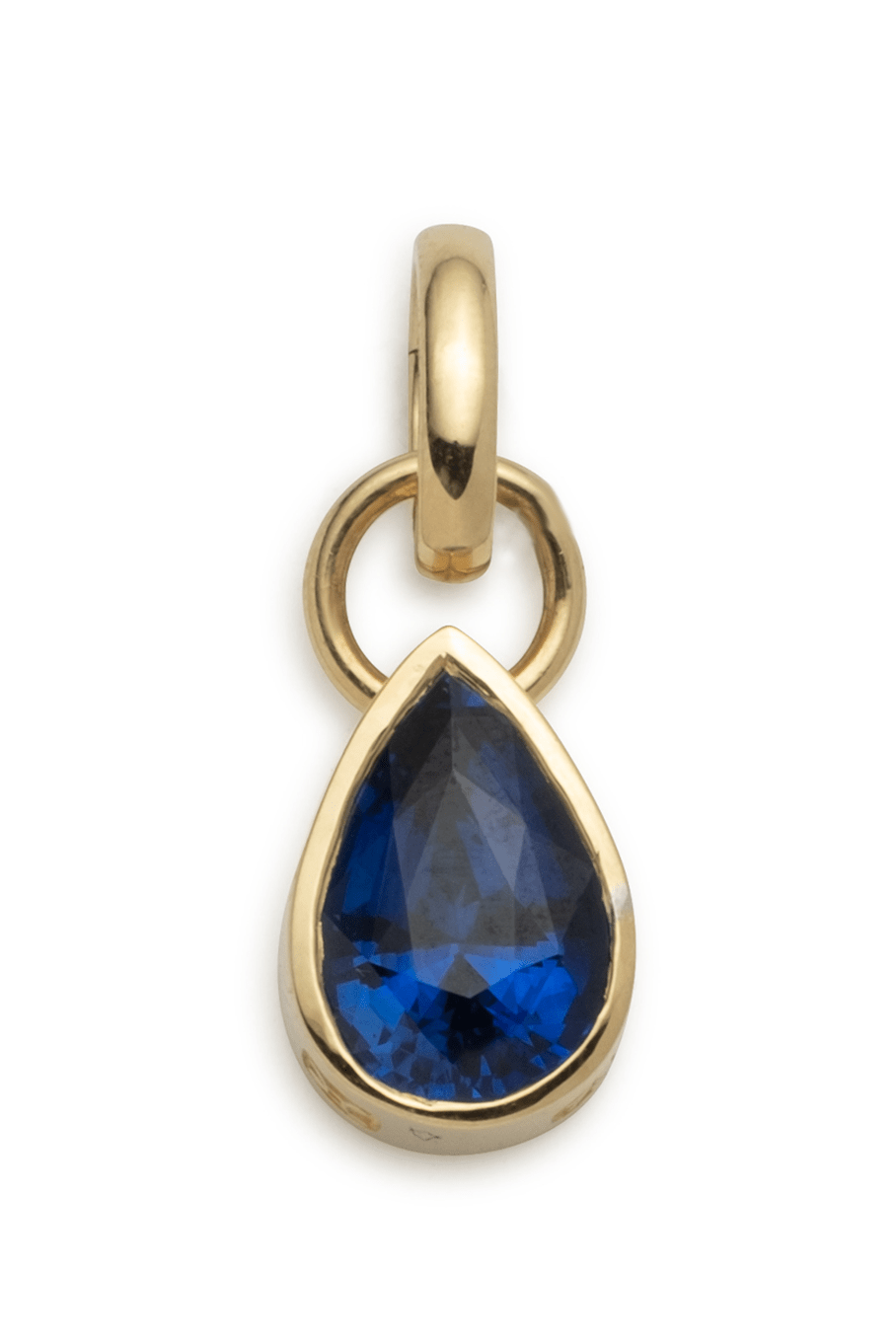FOUNDRAE-Medium Sapphire Forever Always Pendant-YELLOW GOLD