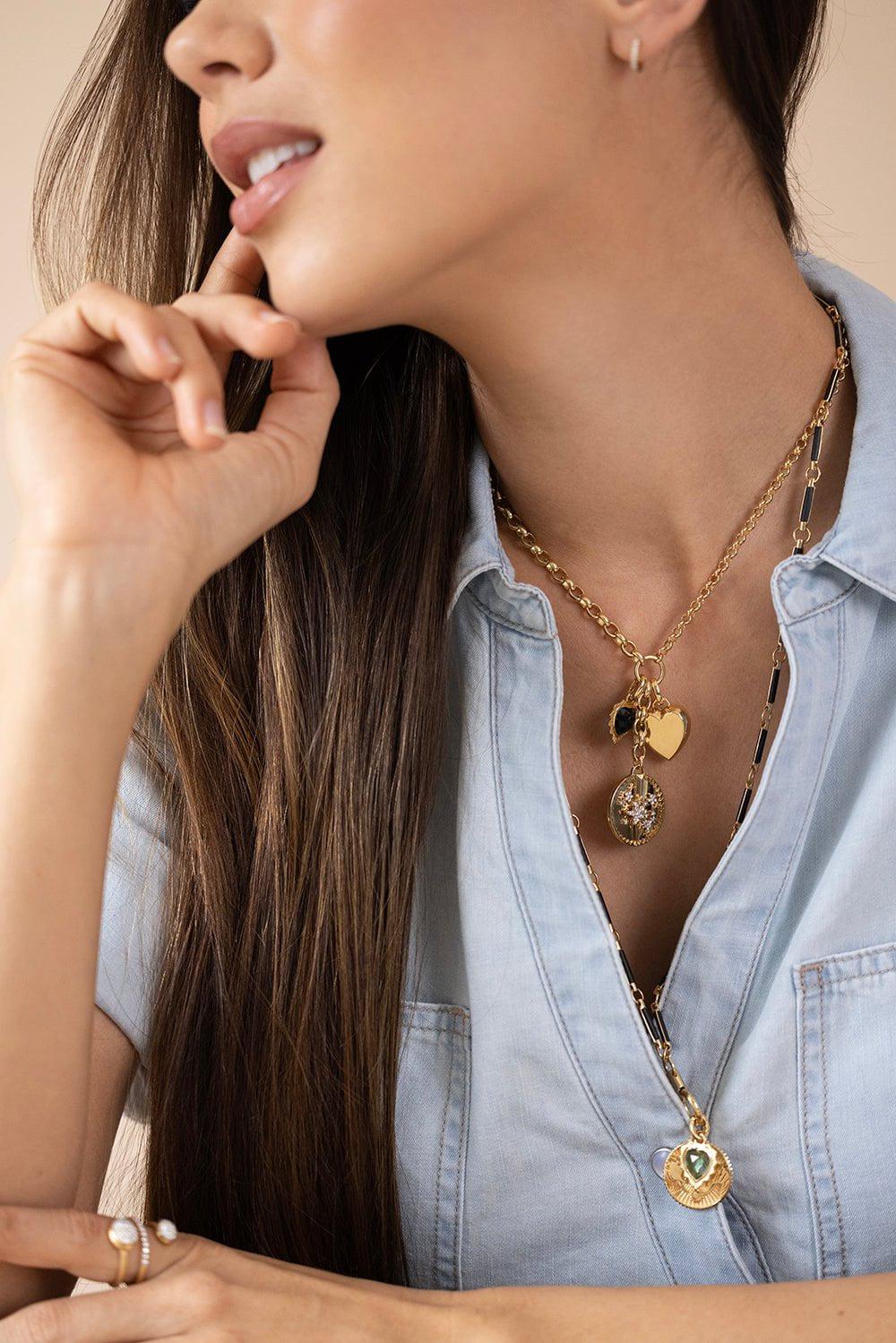 FOUNDRAE-Medium True Love Gate Pendant-YELLOW GOLD