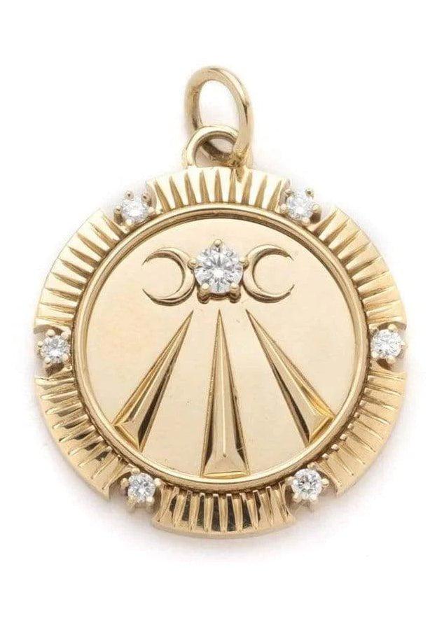 FOUNDRAE-Mind Body Soul Medallion-YELLOW GOLD