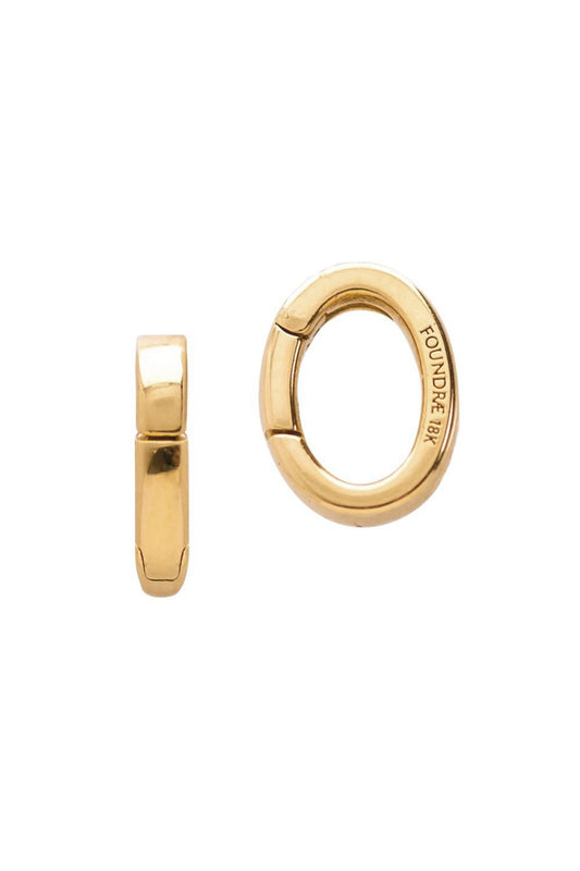 FOUNDRAE-Oval Push Gate Annex Link-YELLOW GOLD