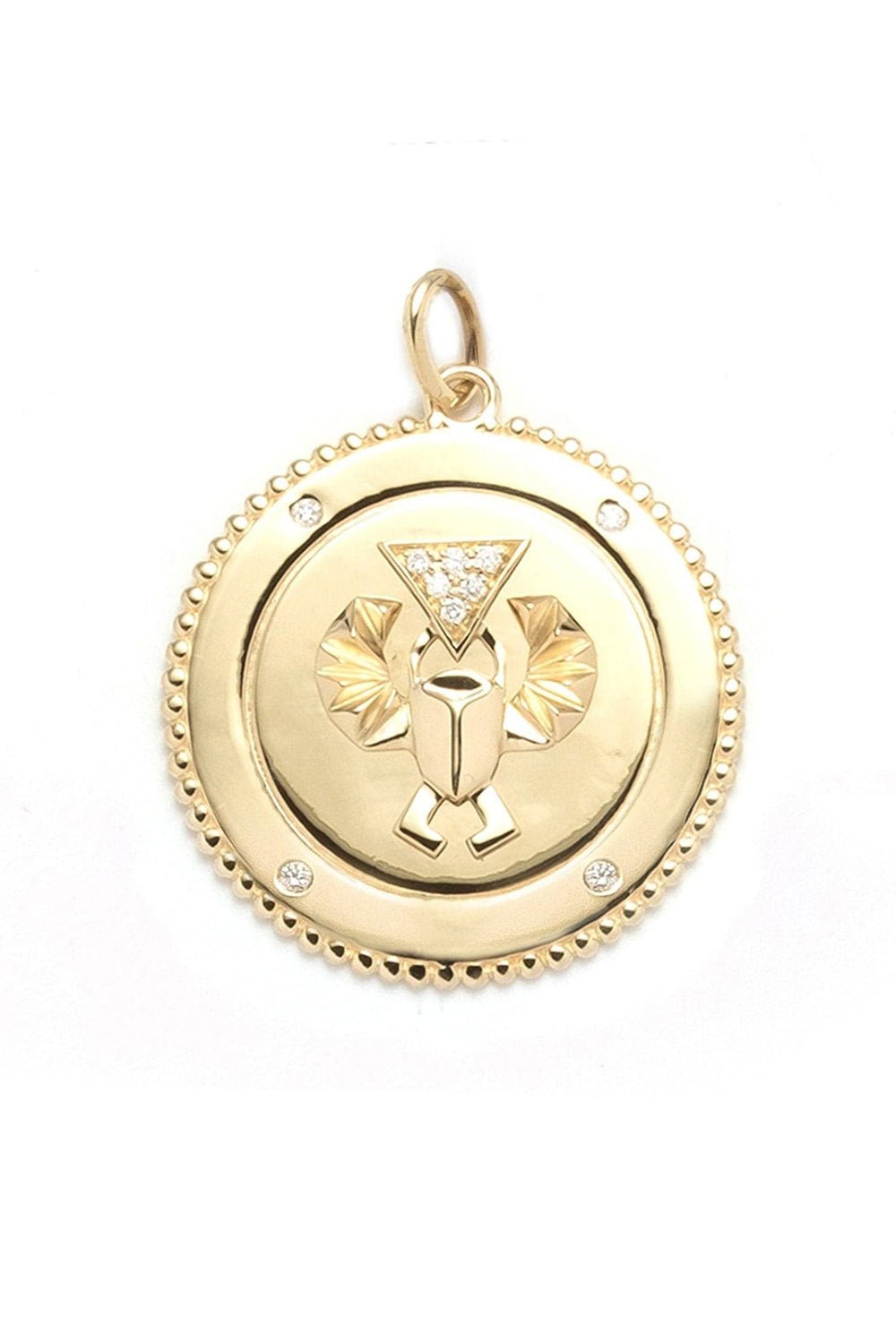 FOUNDRAE-Protection - Large Medallion-YELLOW GOLD