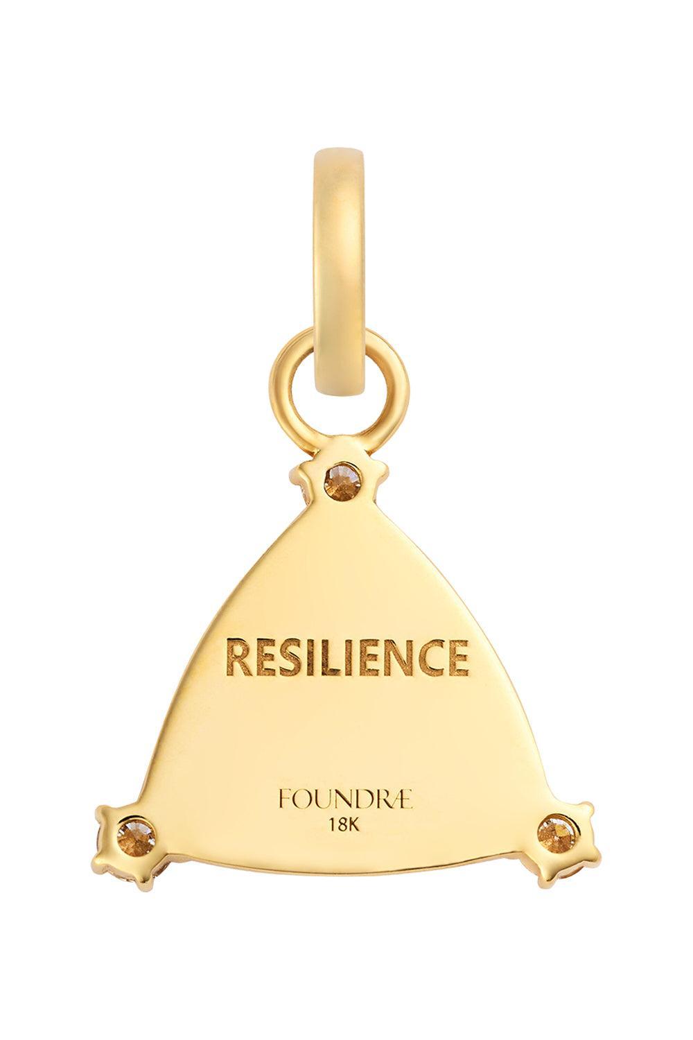 Resilience - Diamond Pavé Miniature Blossoms Pendant-YELLOW GOLD-JEWELRYFINE JEWELPENDANT-FOUNDRAE