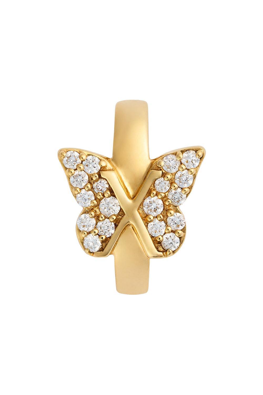 Reverie - Diamond Pavé Medium Butterfly Decorative Annex Link-YELLOW GOLD-JEWELRYFINE JEWELPENDANT-FOUNDRAE