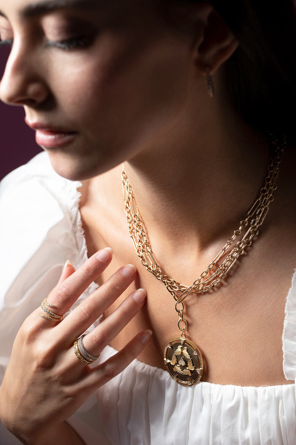 FOUNDRAE-Reverie Oversized Medallion-YELLOW GOLD