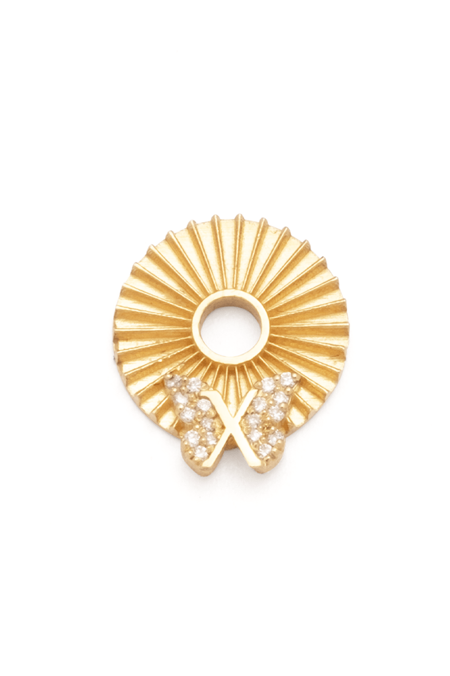 FOUNDRAE-Reversible Butterfly Gold Disk-YELLOW GOLD