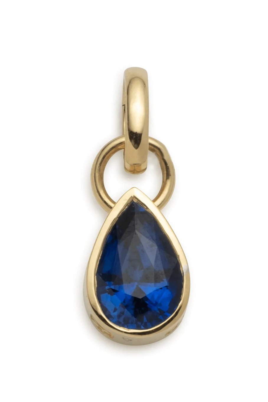 FOUNDRAE-Small Blue Sapphire Forever Always Pendant-YELLOW GOLD