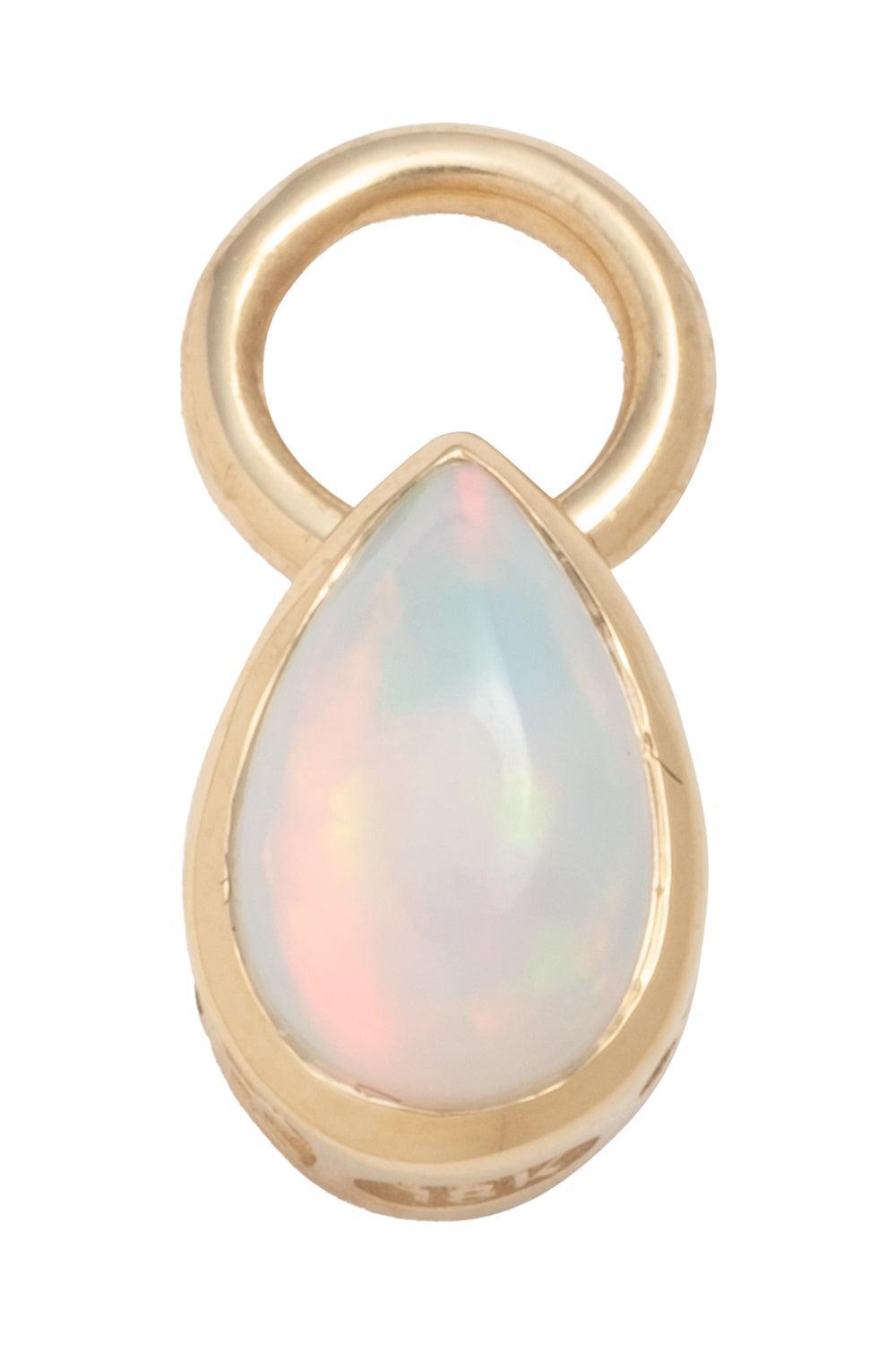 Small Forever And Always a Pair Opal Pear Pendant - Love-YELLOW GOLD-JEWELRYFINE JEWELPENDANT-FOUNDRAE