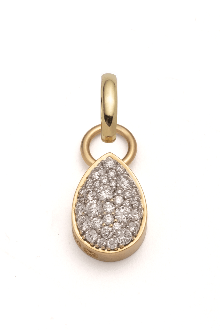 FOUNDRAE-Small Pave Pear Pendant-YELLOW GOLD