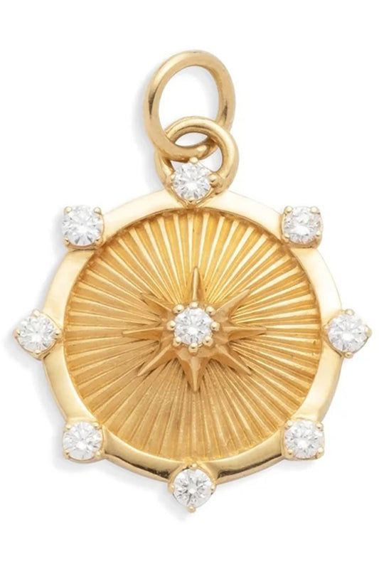 FOUNDRAE-True Love Diamond Spark Medallion-YELLOW GOLD