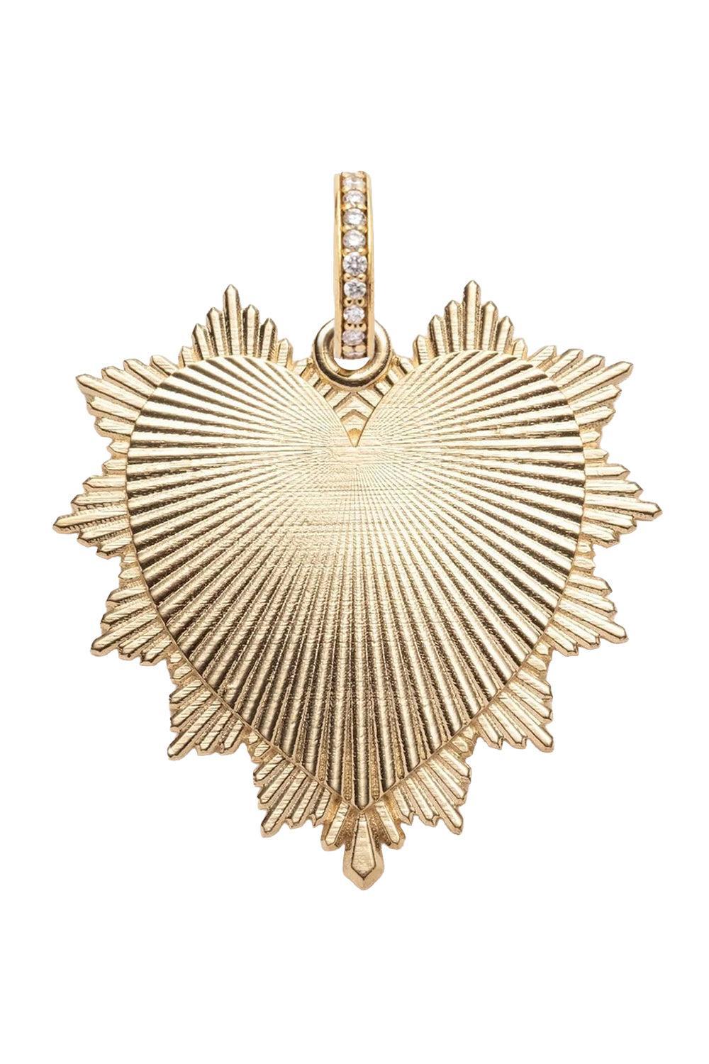 True Love Heart Love Token Oversized Medallion-YELLOW GOLD-JEWELRYFINE JEWELPENDANT-FOUNDRAE