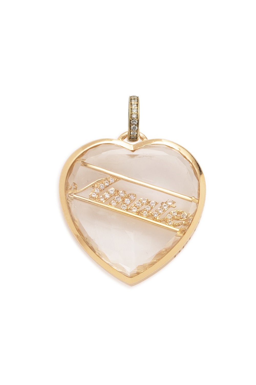 FOUNDRAE-Amate - Love Sealed Gemstone Medallion-YELLOW GOLD