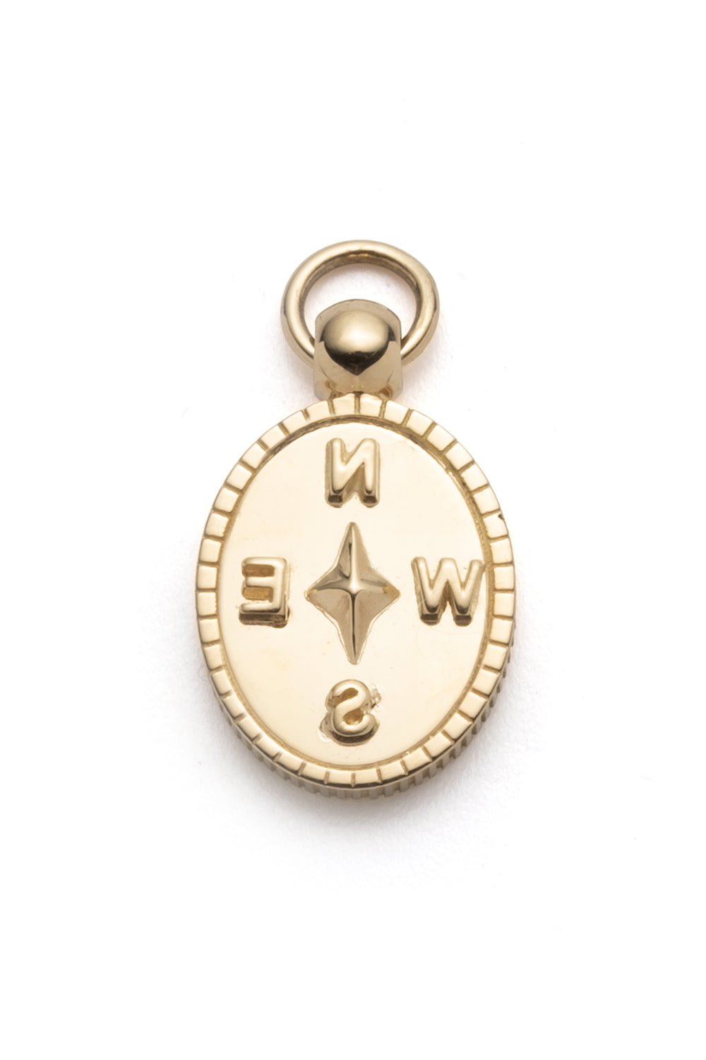 FOUNDRAE-Internal Compass - Miniature Crest Pendant-YELLOW GOLD