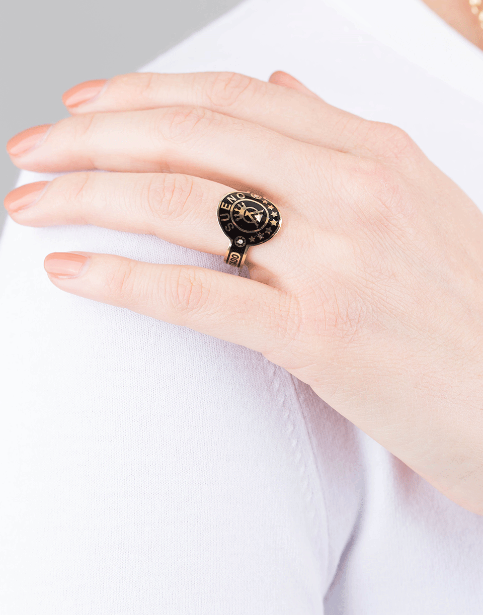 FOUNDRAE-Dream Black Cigar Band Ring-