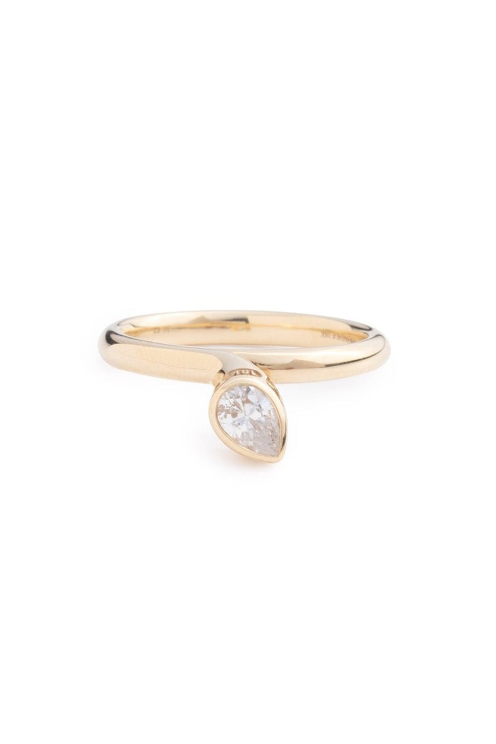 FOUNDRAE-Forever And Always a Pair - Love Diamond Bookend Ring-YELLOW GOLD