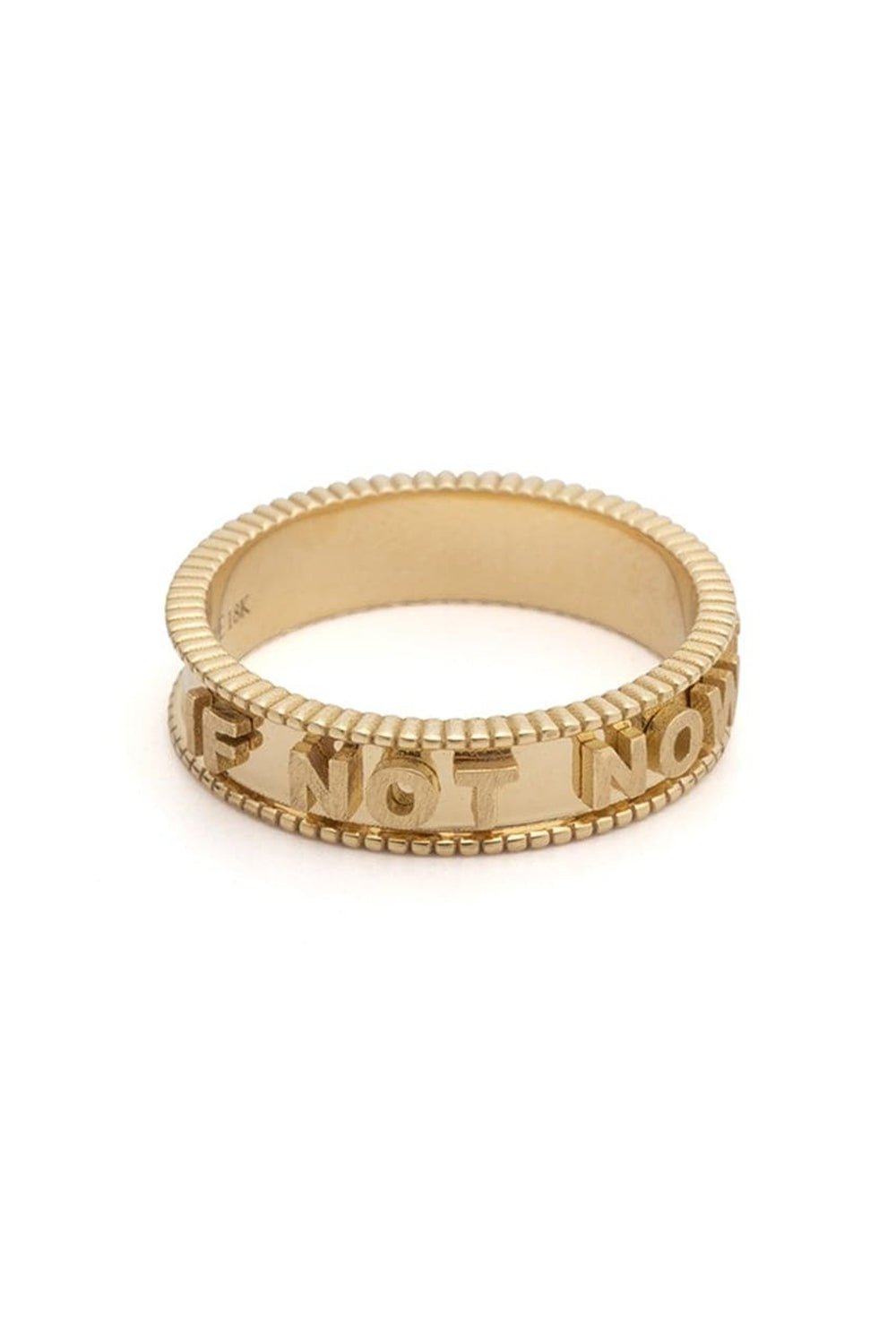 FOUNDRAE-If Not Now When Coin Edge Band-YELLOW GOLD