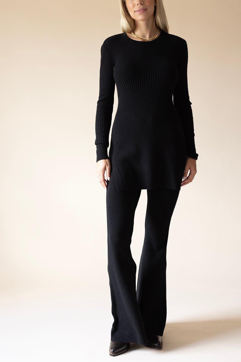 FRAME DENIM-Ribbed Flare Pant-