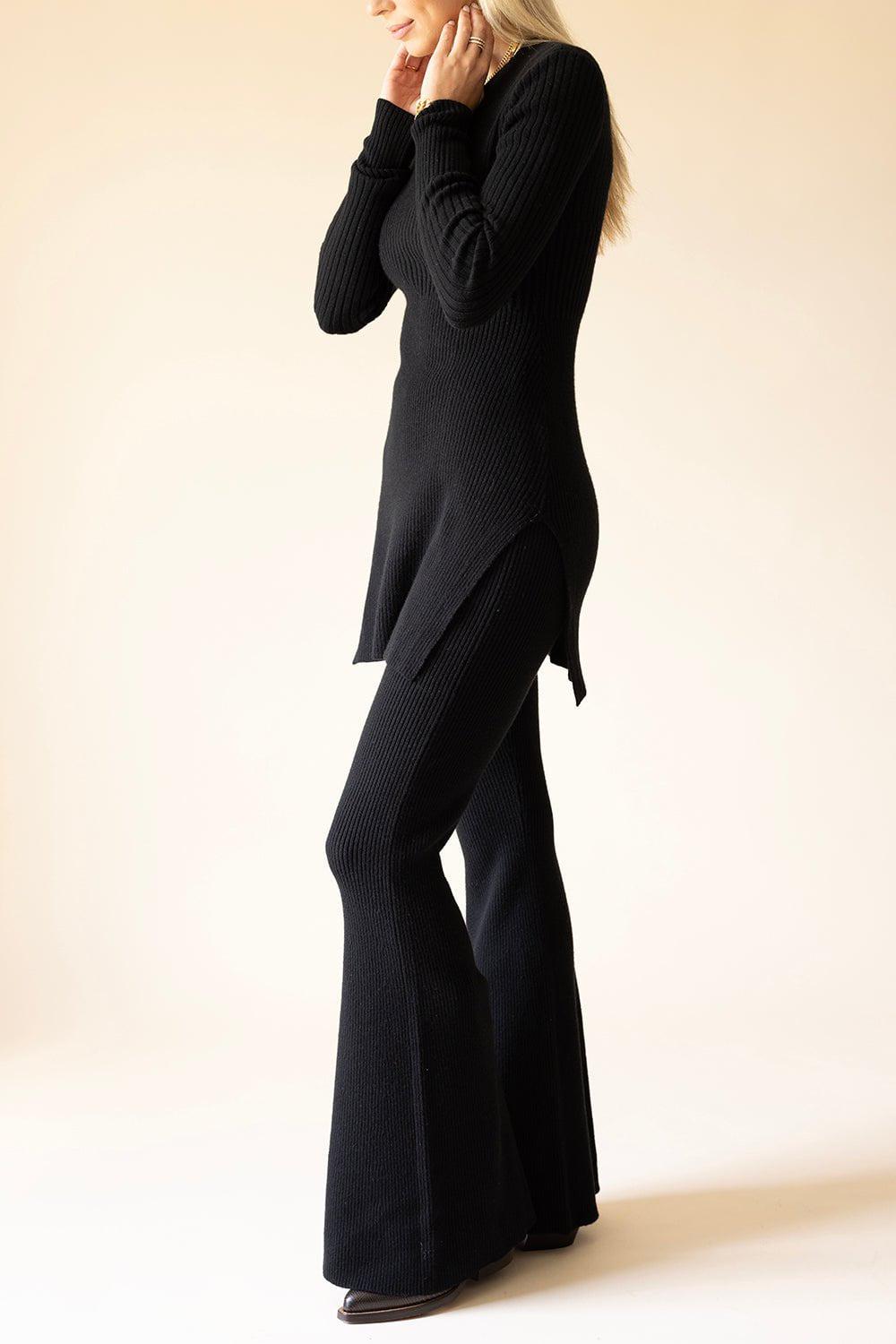 FRAME DENIM-Ribbed Flare Pant-