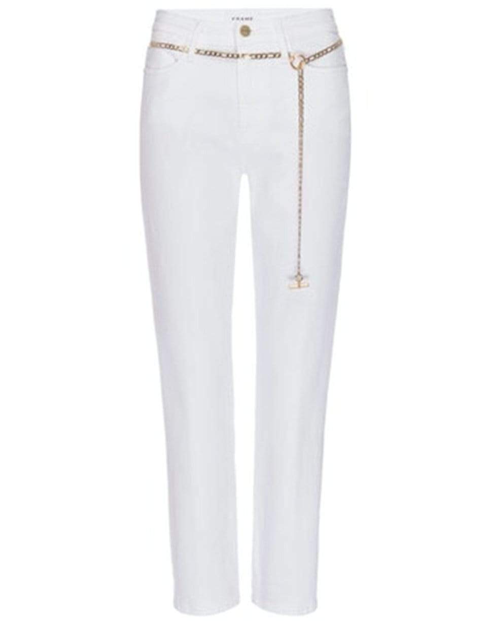 FRAME DENIM-Le High Chain Belt Straight Denim-