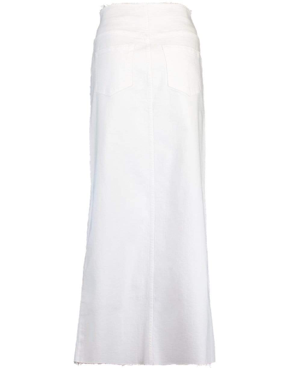 FRAME DENIM-Cut-Off Waist Denim Maxi Skirt-