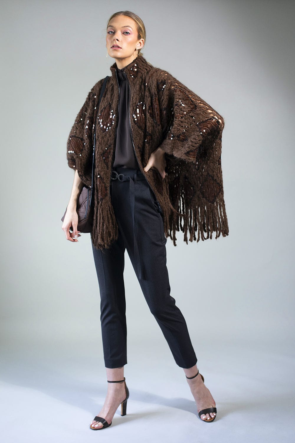 FRAME DENIM-Sleeveless Bow Blouse-