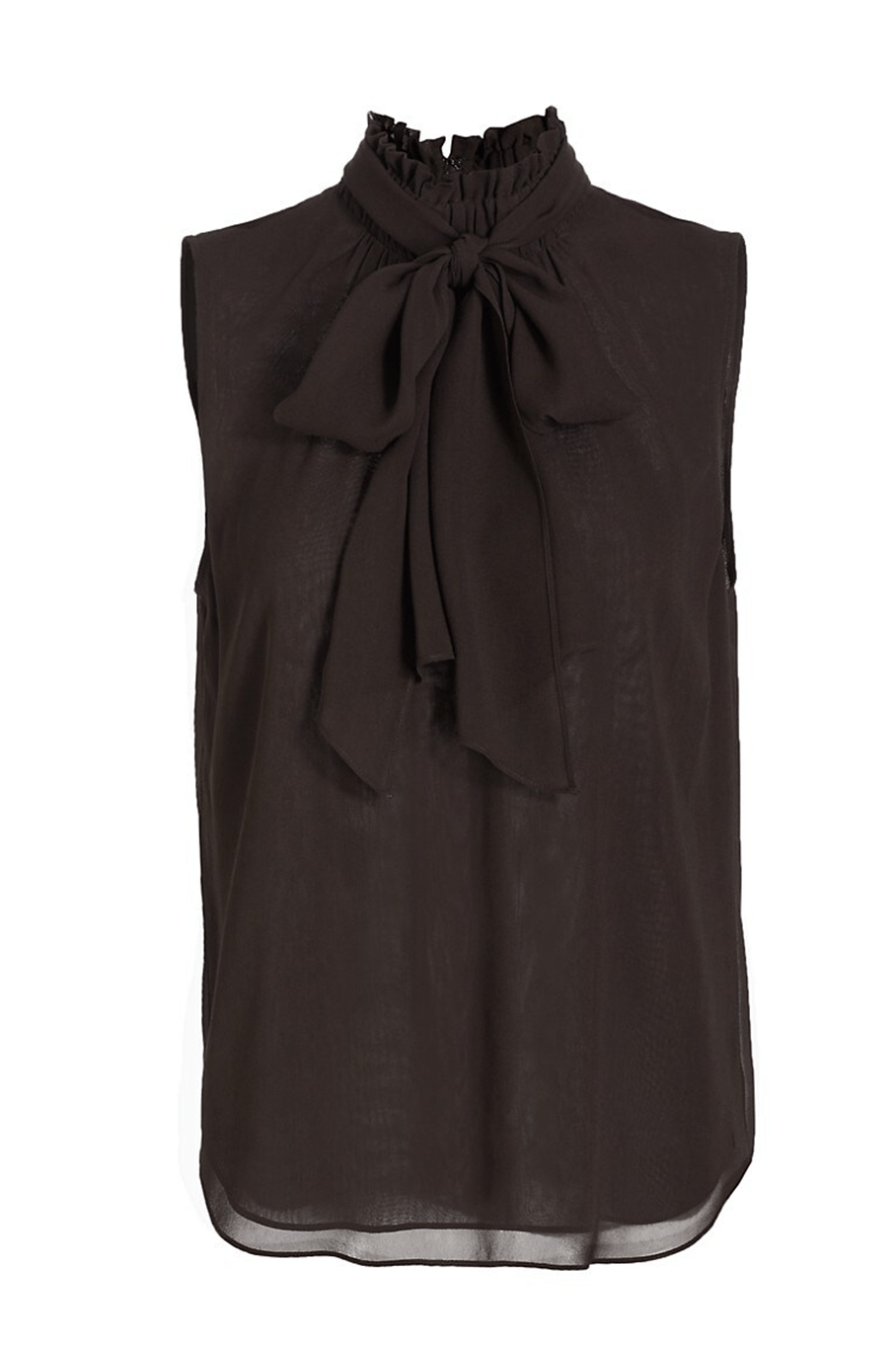 FRAME DENIM-Sleeveless Bow Blouse-