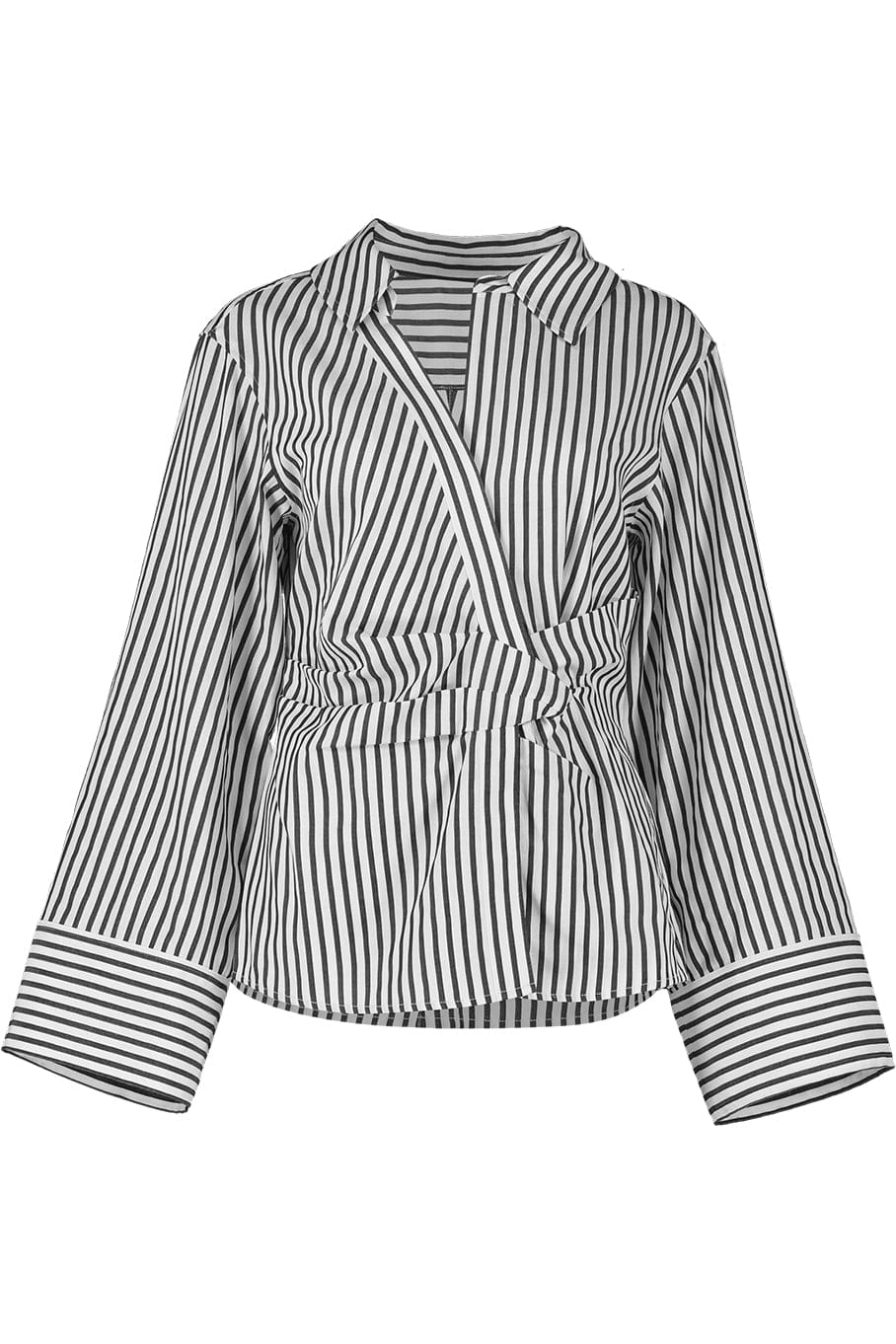 FRAME DENIM-Draped Wrap Shirt-