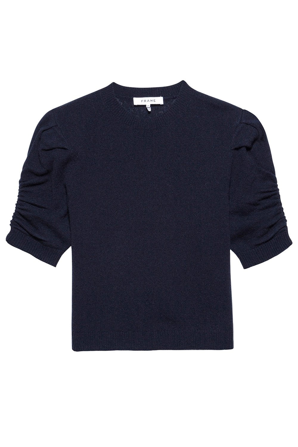 FRAME DENIM-Ruched Sleeve Sweater-