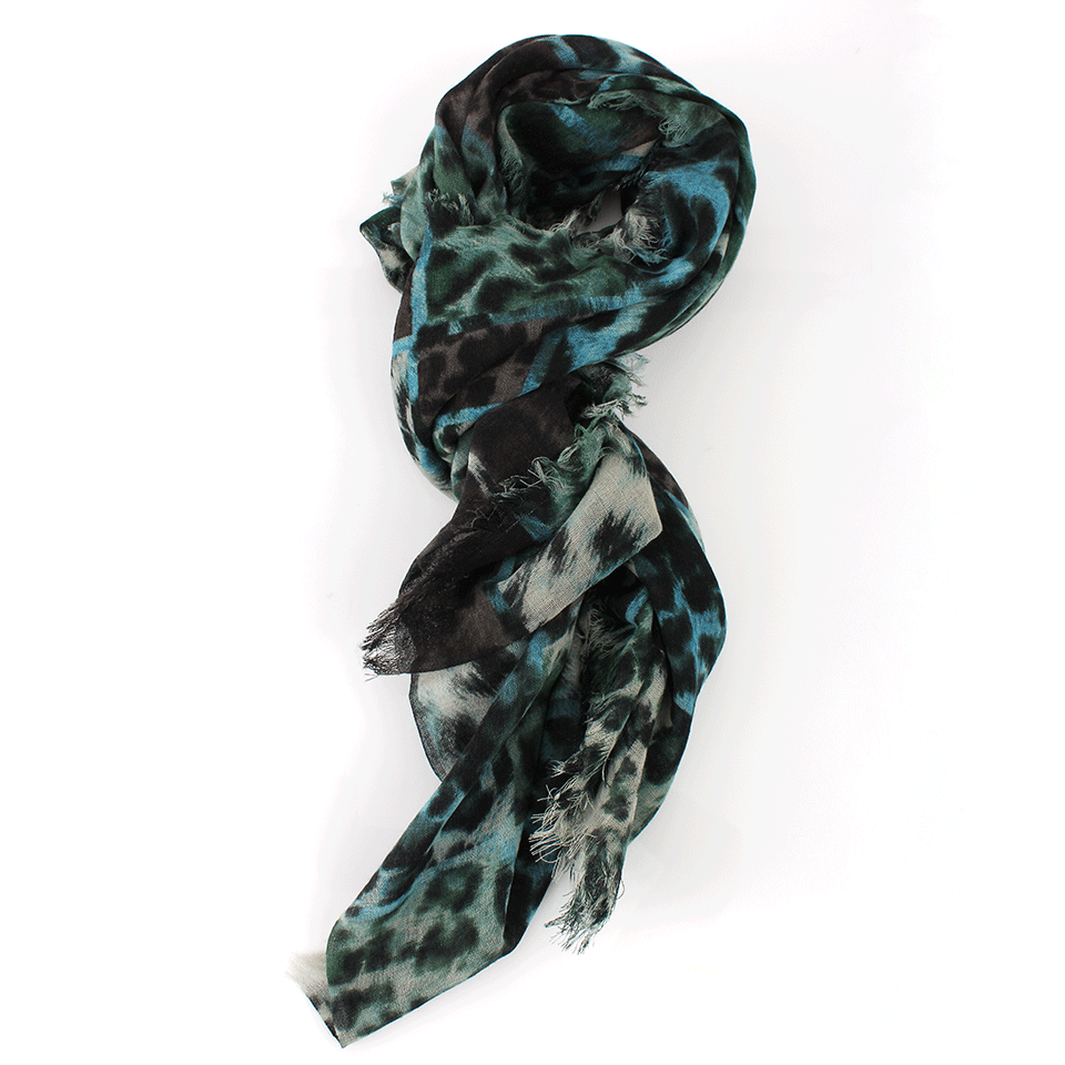 FRANCO FERRARI-Animal Print Scarf-
