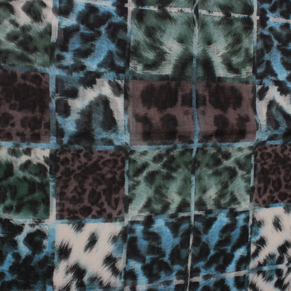 FRANCO FERRARI-Animal Print Scarf-