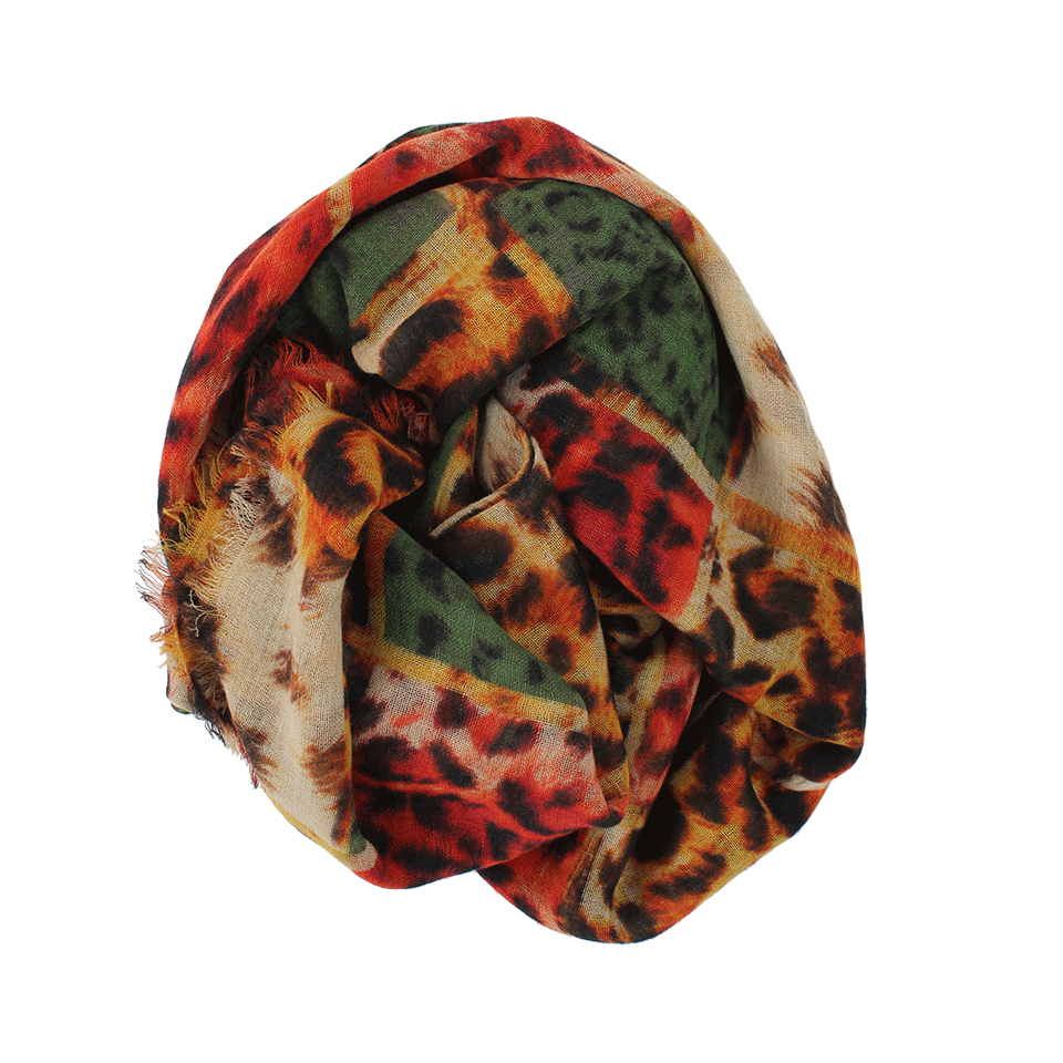 FRANCO FERRARI-Animal Print Scarf-