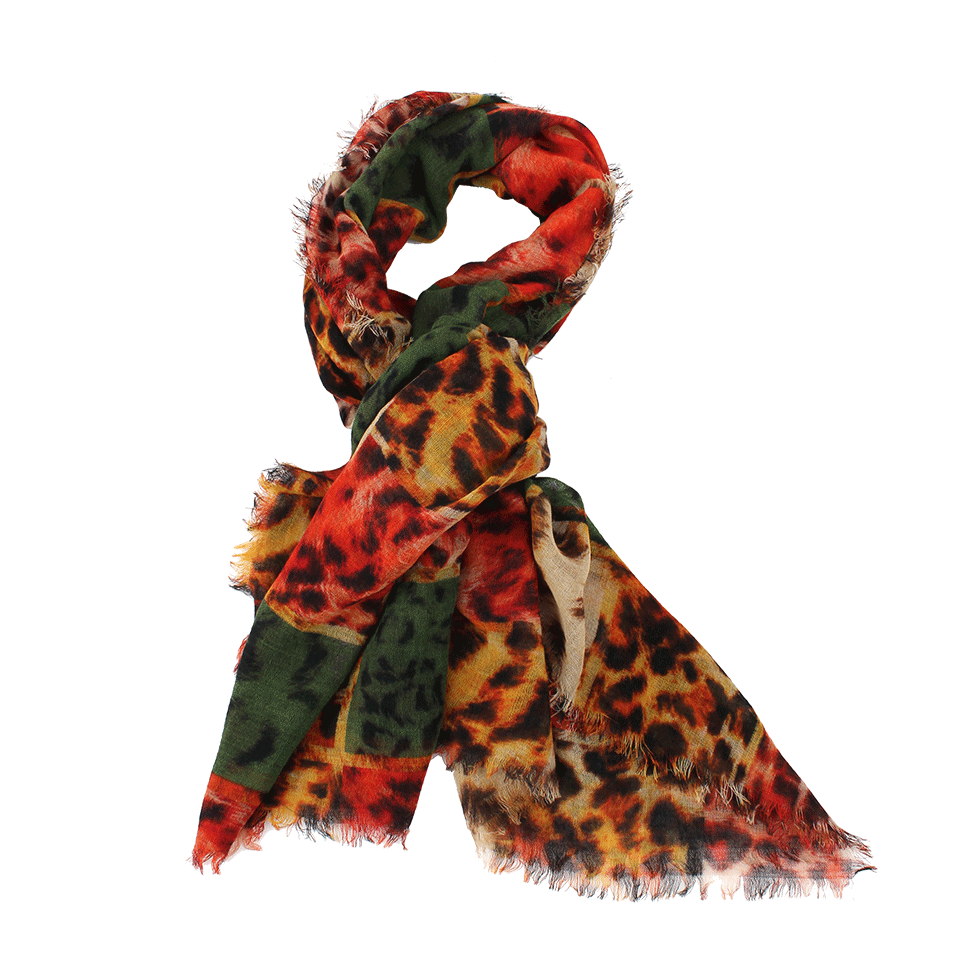 FRANCO FERRARI-Animal Print Scarf-