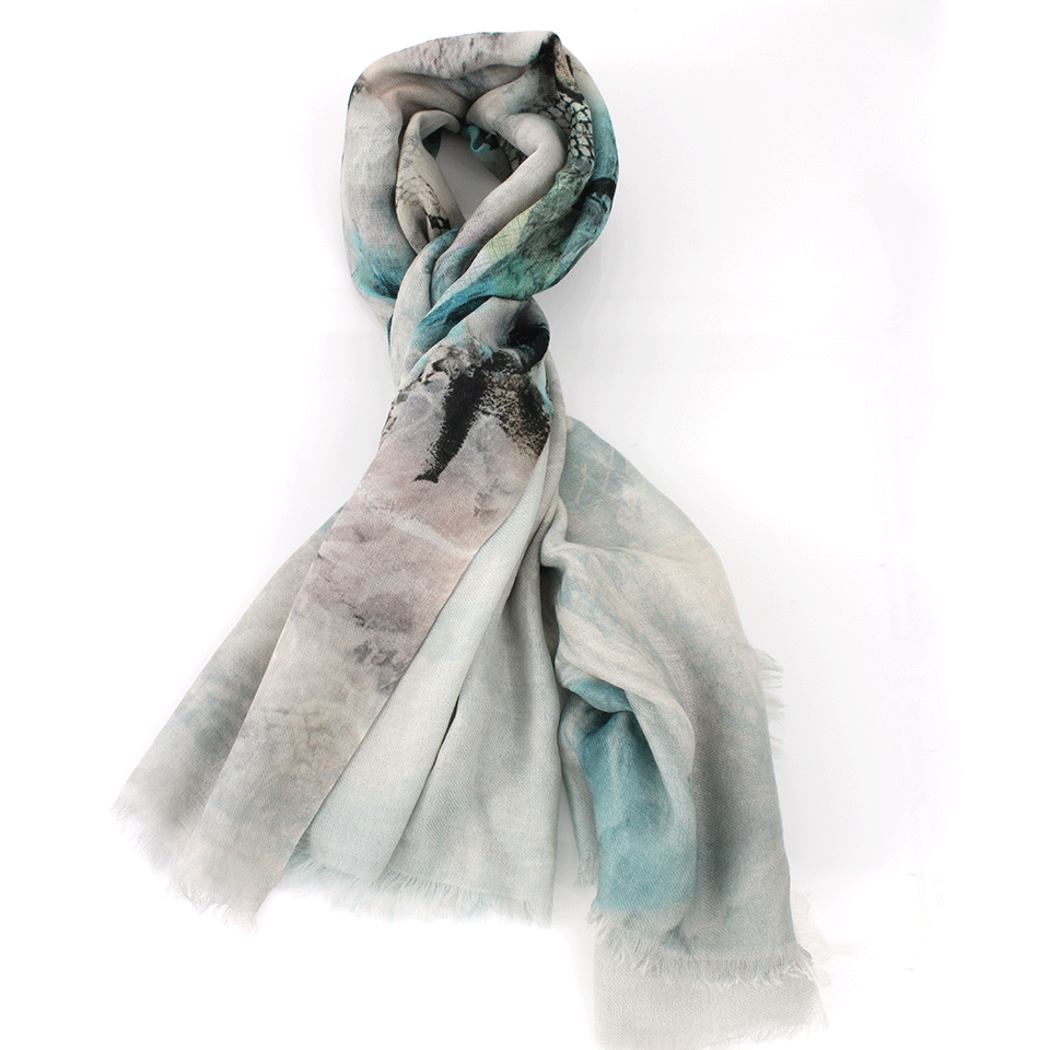 FRANCO FERRARI-Wolf Scarf-IVRY/TRQ