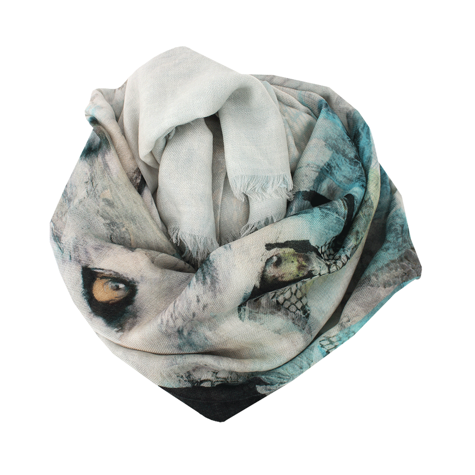 FRANCO FERRARI-Wolf Scarf-IVRY/TRQ