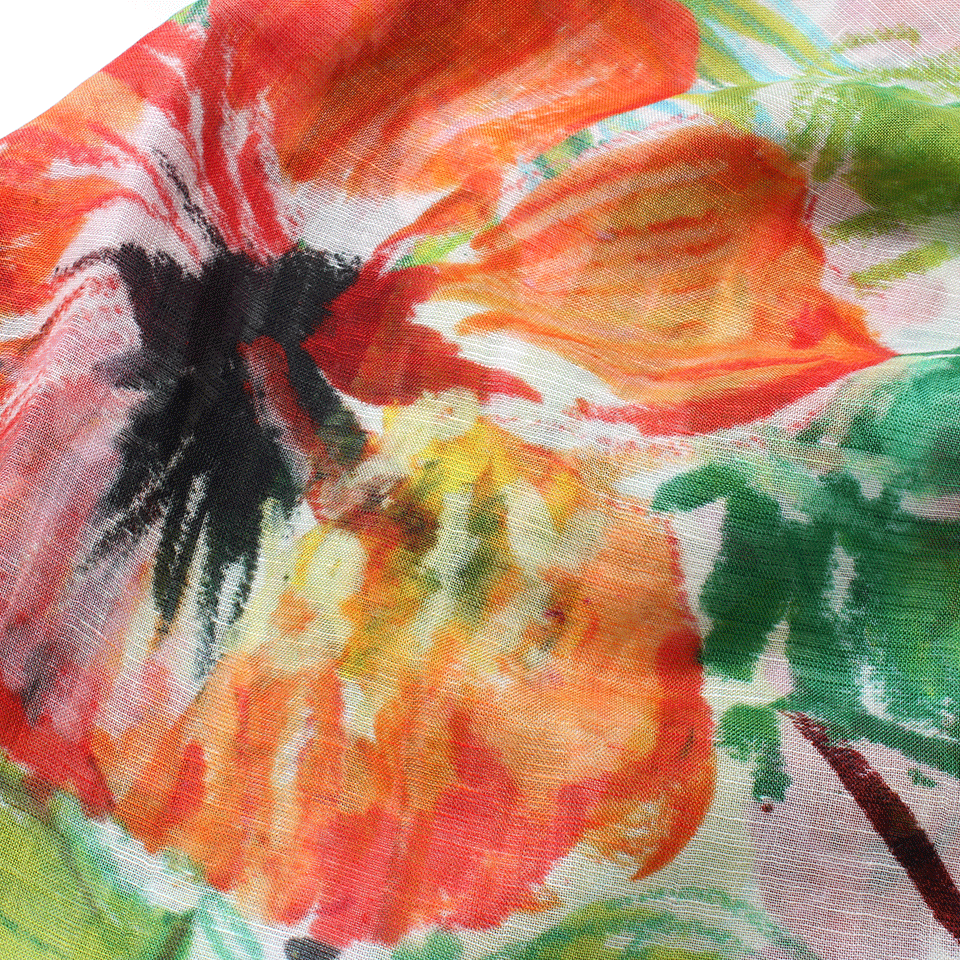 FRANCO FERRARI-Rieti Tropical Scarf-NUDE
