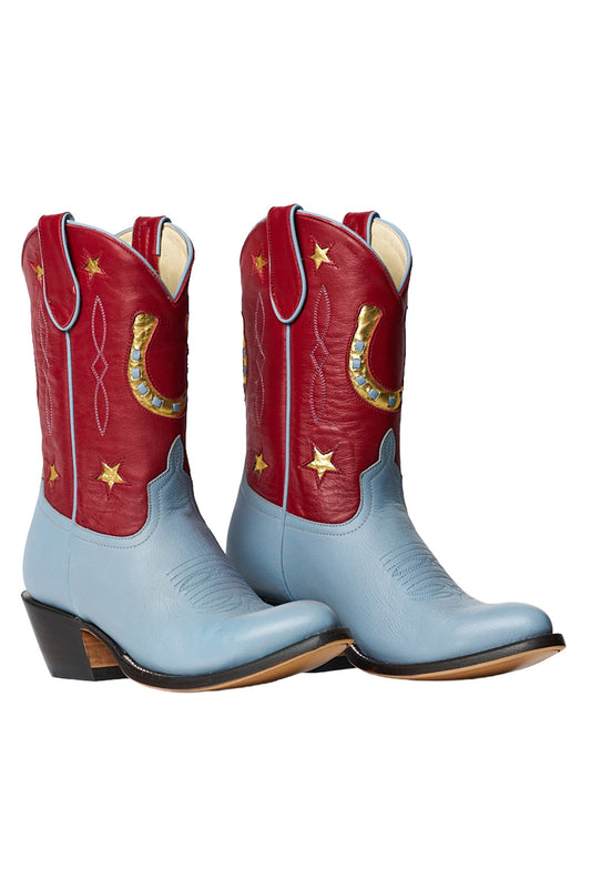 Lucky Girl Cowboy Boot-RED-7-SHOEBOOT-FRAULEIN BOOTS