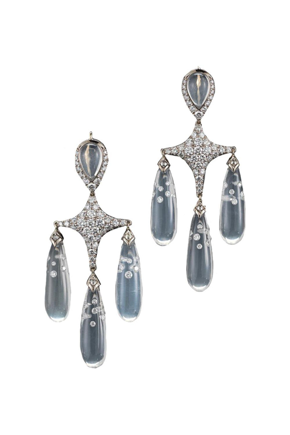 Moonstone Diamond Chandelier Earrings FRED LEIGHTON – Marissa
